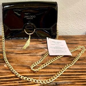 Jimmy Choo Evening Shoulder Handbag, Faux Patent Leather, BNWT